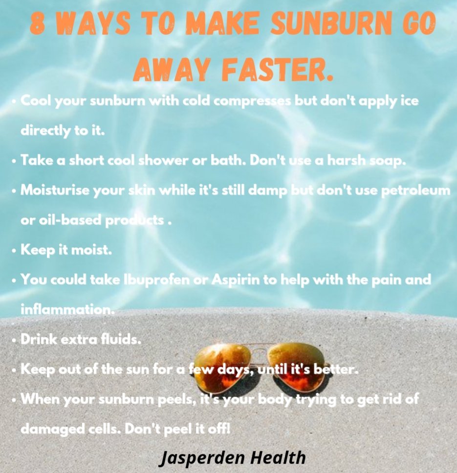 ways to make sunburn go away faster