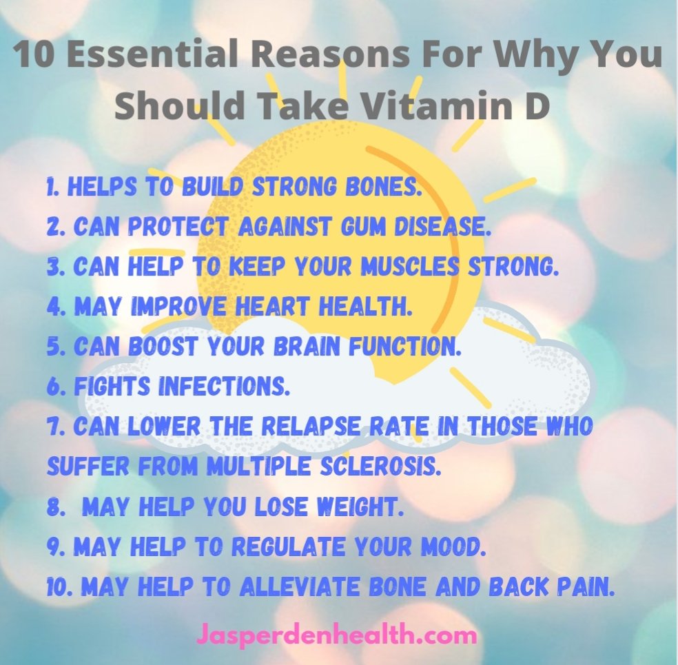 A picture of the sun and text saying10 Essential Reasons for Why You Should take Vitamin D