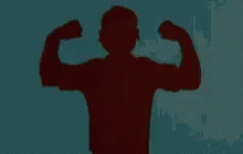 A flashing Gif image of a skeleton flexing its muscles. 12 Powerful benefits of strength training.